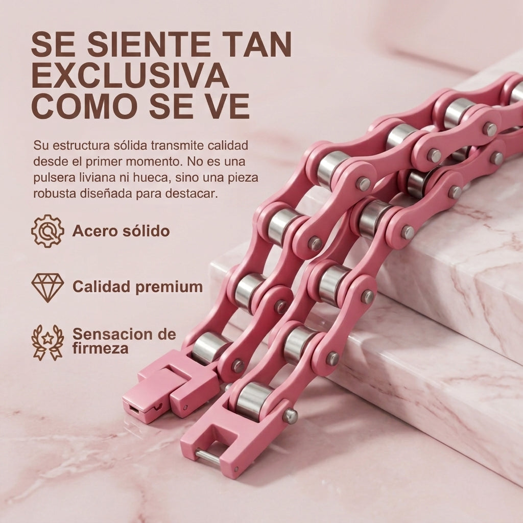 Pulsera Biker para Mujer Tipo Cadena⛓️