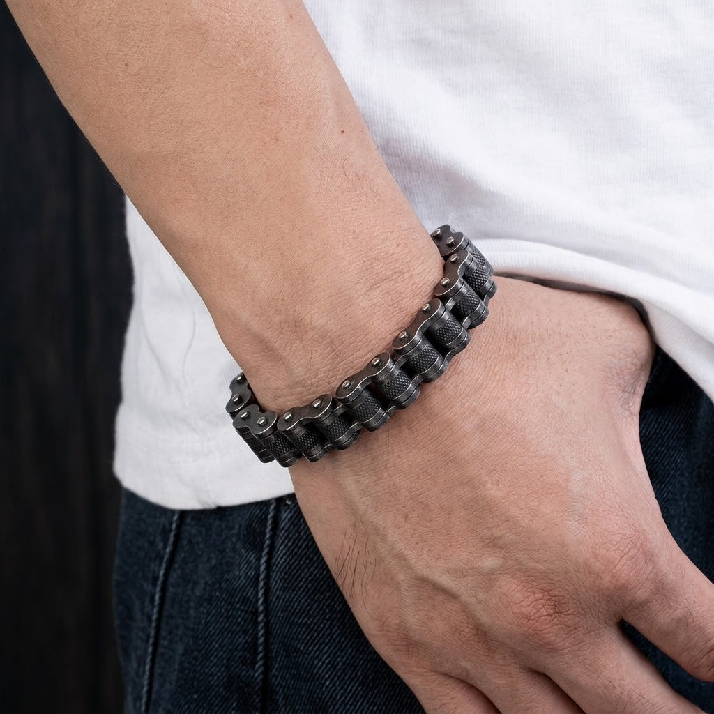 Pulsera Biker Rebel Steel Robusta ⚙️