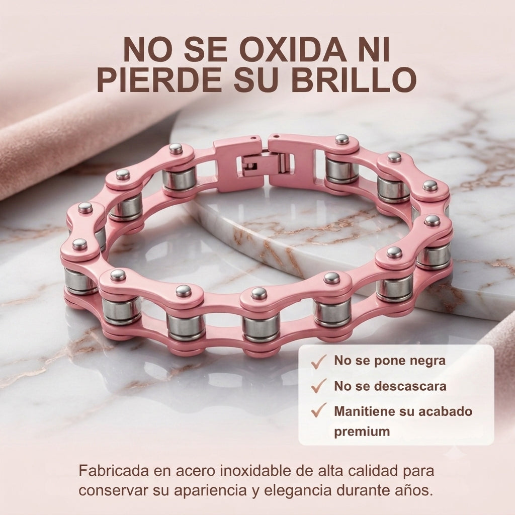 Pulsera Biker para Mujer Tipo Cadena⛓️