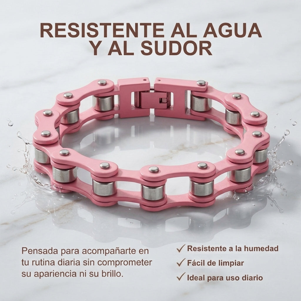 Pulsera Biker para Mujer Tipo Cadena⛓️