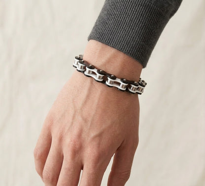 Pulsera Biker Rebel Tipo Cadena ⛓️