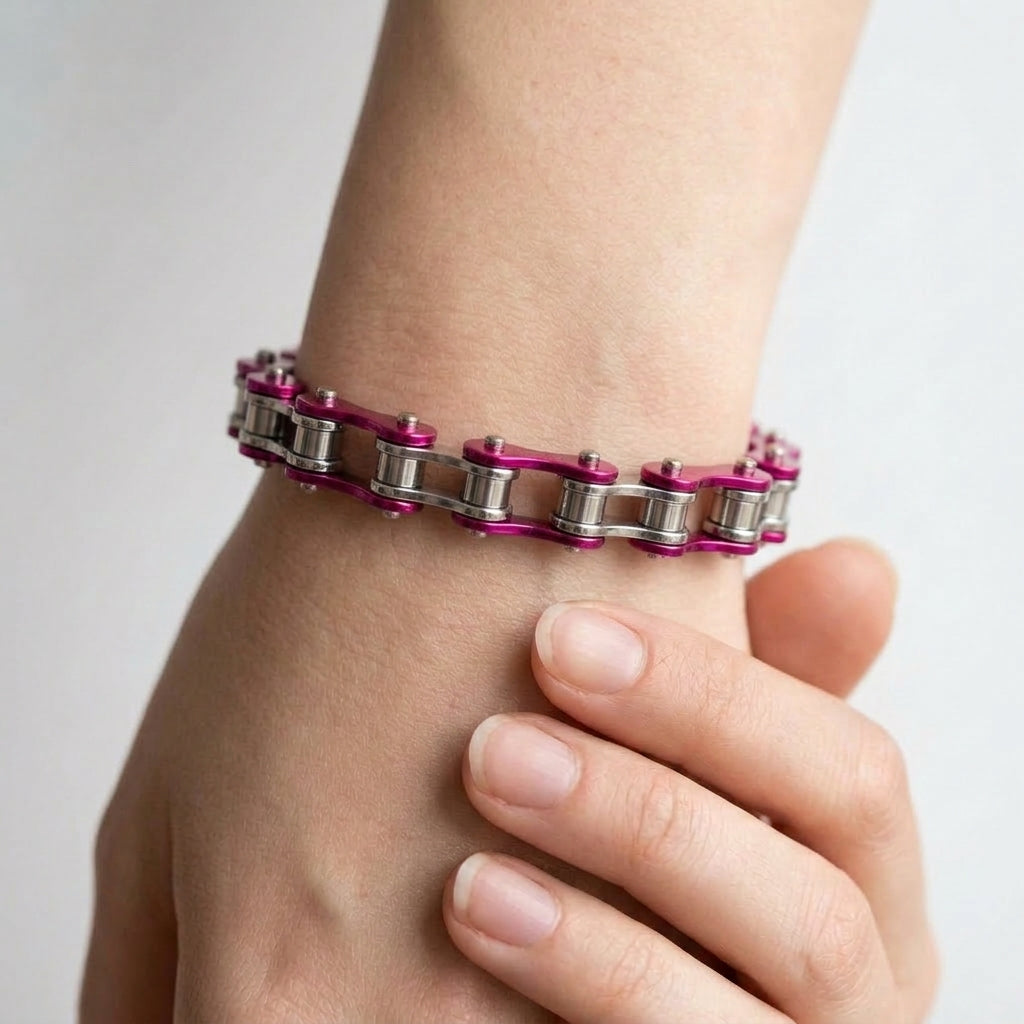Pulsera Biker para Mujer Tipo Cadena⛓️